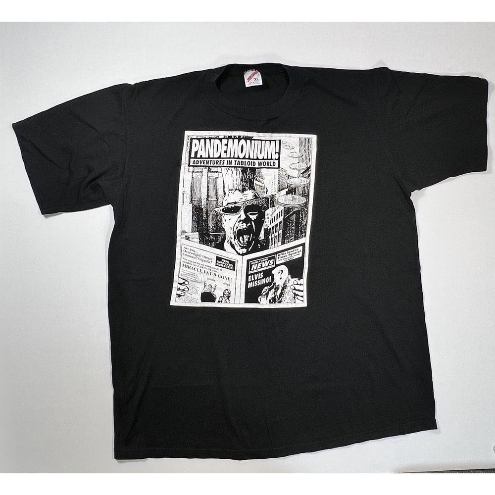 VTG Print T-Shirt Pandemonium: Adventures in‎ Tabloid World Book 1993